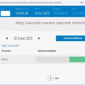 Gezici Muayene İstasyonu Randevu Sorunu