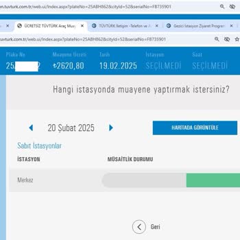 Gezici Muayene İstasyonu Randevu Sorunu