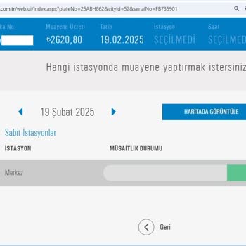 Gezici Muayene İstasyonu Randevu Sorunu