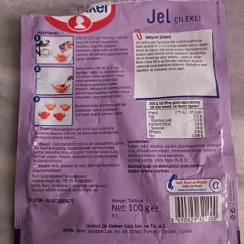 Dr. Oetker Çilekli Jel: Beklentileri Karşılamıyor