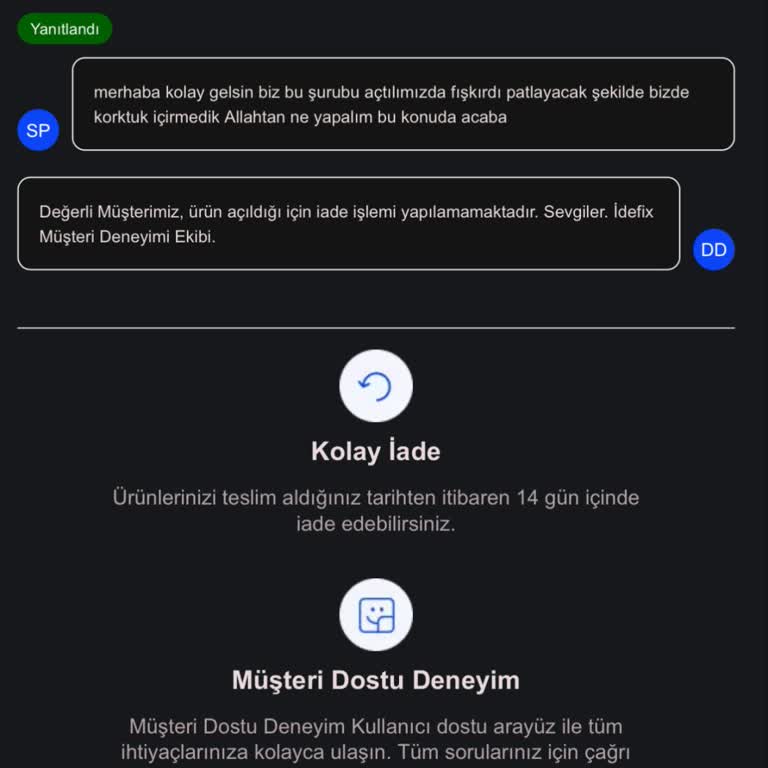 İdefix Müşteri Memnuniyetsizliği Ve İade Sorunu