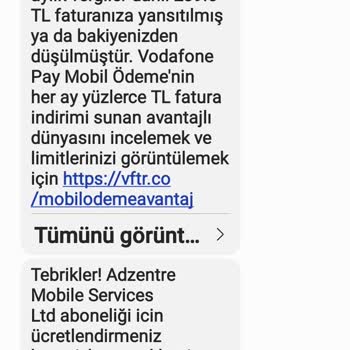 Vodafone Faturasında Bilinmeyen Üyelik Sorunu