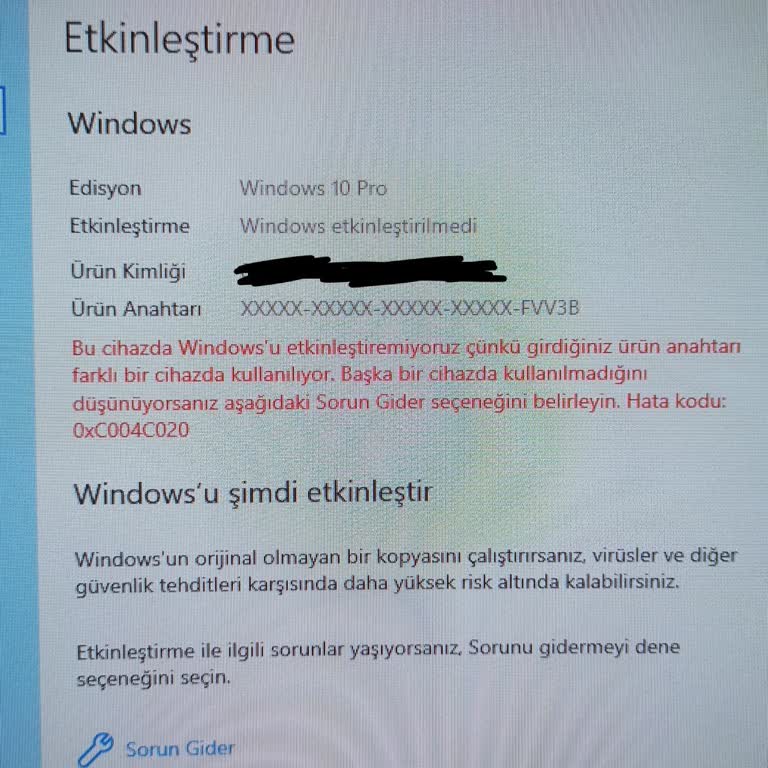 Kullanılmış Ürün Anahtarı Sorunu