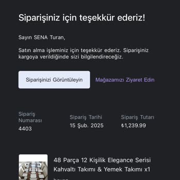Evim Sepette Mağazasının Sipariş Ve İletişim Sorunları