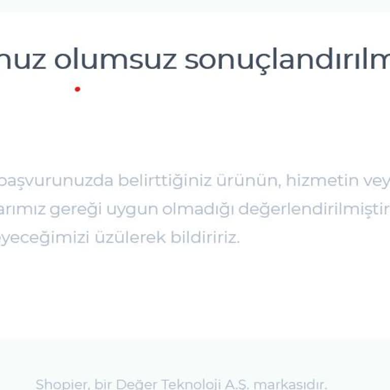 Shopier'in Keyfi Üyelik Reddiyle Karşılaştım