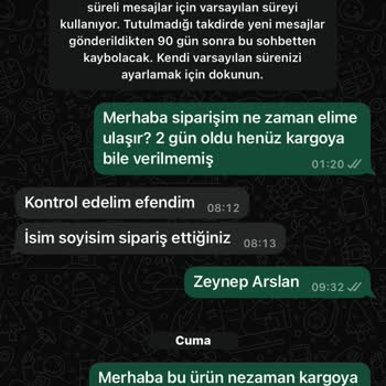 Sipariş Teslim Edilmedi Ve İade Sorunu