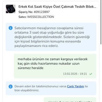 Sipariş Teslim Edilmedi Ve İade Sorunu