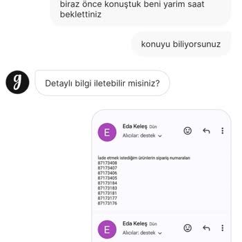 Gardırop Premium'da İade Sorunu Ve İletişim Eksikliği