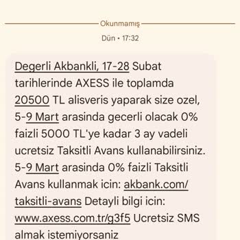 Akbank'tan Yetersiz Kredi Teklifi Ve Artan Hatalar