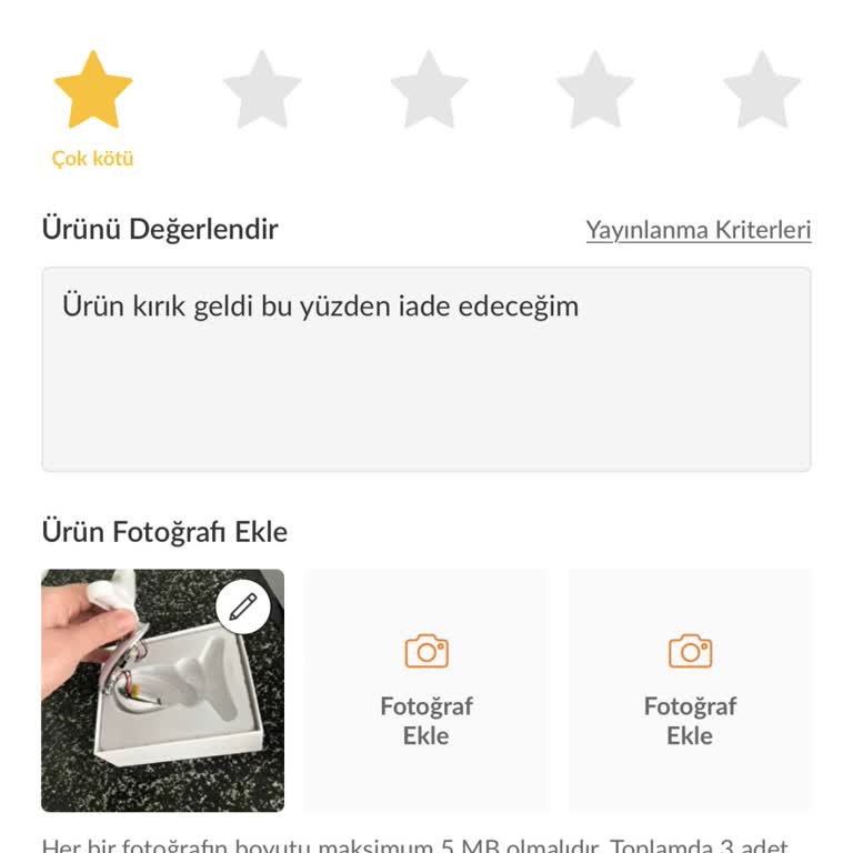 Kırık Ürün Ve İade Sorunu