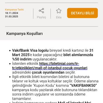 VakıfBank İndirim Kampanyasında Geçersiz Kupon Sorunu