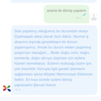 Çiçek Sepeti'nden Solmuş Çiçek Şoku