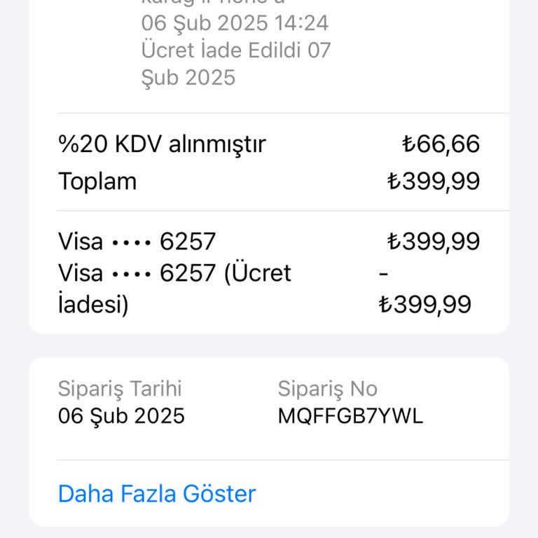 Apple Store İade Edilen Ücret 12 Gündür Hesabıma Yansımadı