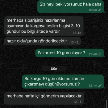 Teslimat Sorunu Ve İlgisiz Müşteri Hizmetleri