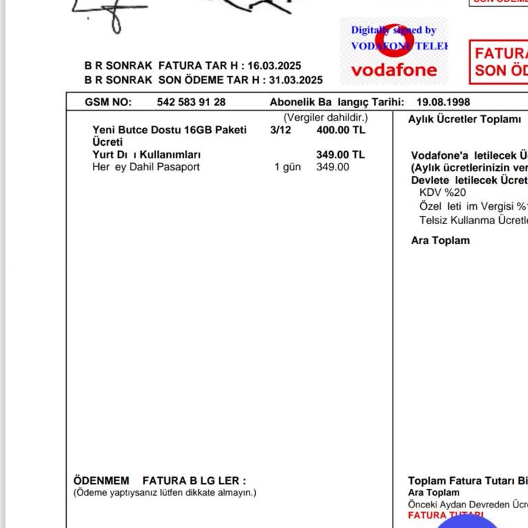 Yurt Dışı Kullanımı İçin Haksız Ücretlendirme