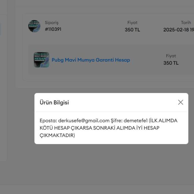 Yanlış Hesap Teslimatı Ve İade Talebi