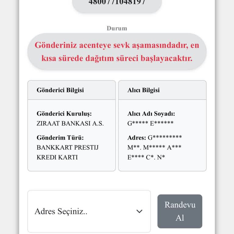 Kuryenet Teslimat Sorunu: Sürekli Ertelenen Kart Teslimatı