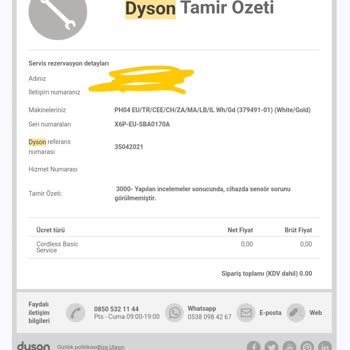 Dyson Servisinde Müşteri Memnuniyetsizliği Ve Çözülmeyen Sorunlar