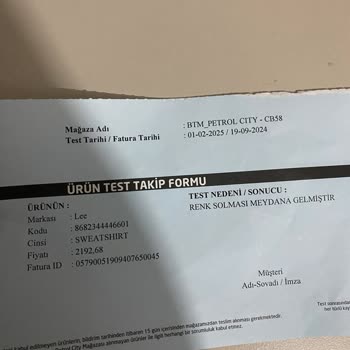 Lee Hırkanın Renk Solması Ve Müşteri Memnuniyetsizliği