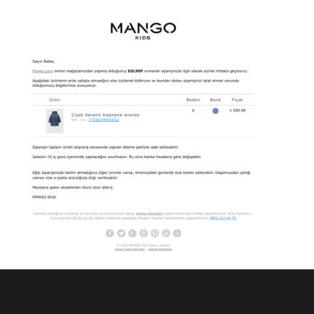 Mango'dan İki Kez İptal Edilen Sipariş Mağduriyeti