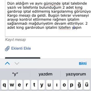 Sipariş İptali Ve Müşteri Hizmetleri Sorunu