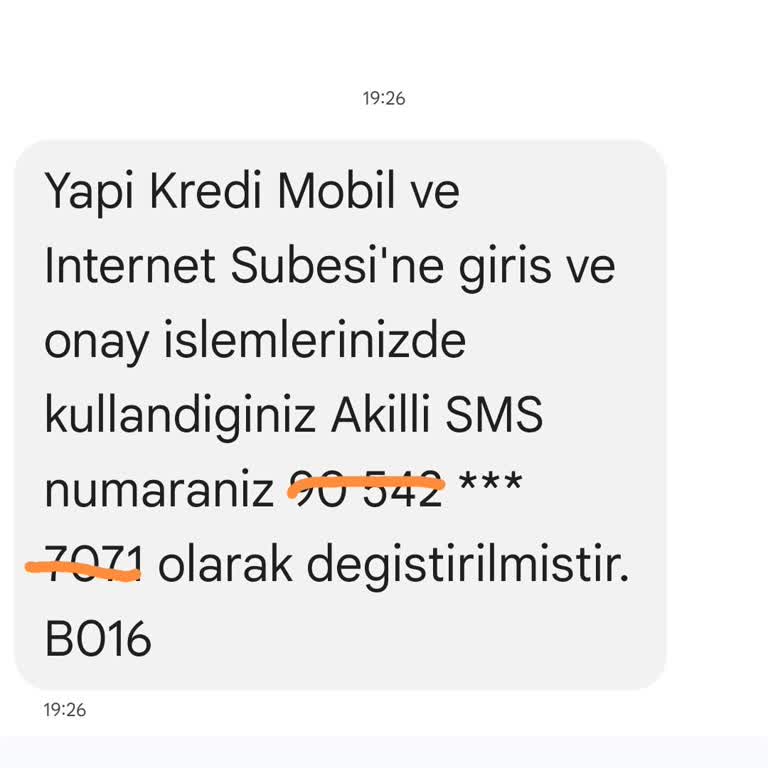 Bilinmeyen Hesap Ve Şüpheli SMS Değişikliği