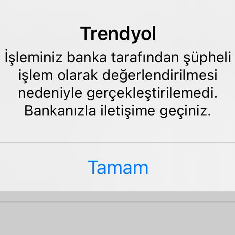 Trendyol'da Şüpheli İşlem Engeli