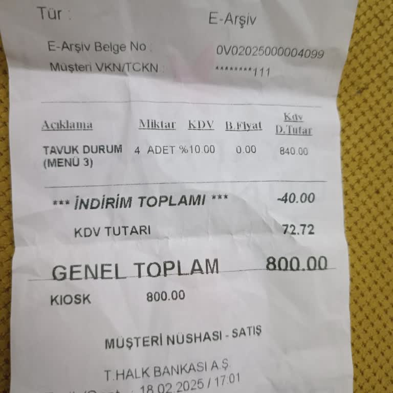 Eksik Ürün Teslimatı Ve Yanıltıcı Menü İçeriği