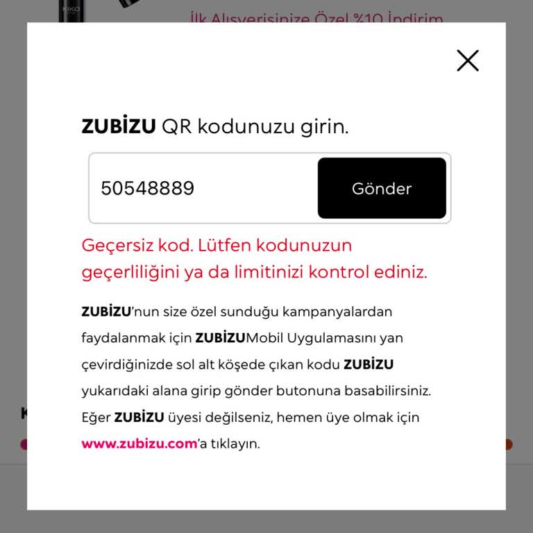 Kiko Uygulamasında QR Kod Kullanım Sorunu