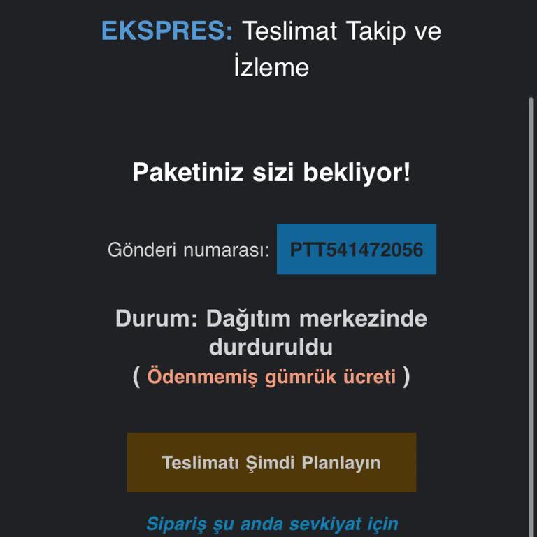 PTT Kargo Adı Altında Gelen Sahte E-postalarla Mücadele