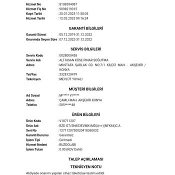 Vestel Buzdolabında Bitmeyen Arızalar Ve Müşteri Mağduriyeti