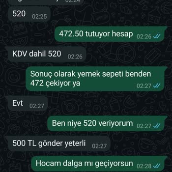 Restoran Sipariş İptali Ve Ekstra Ücret Talebi