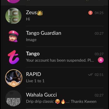 My Tango Account Was Suspended Without Any Warning