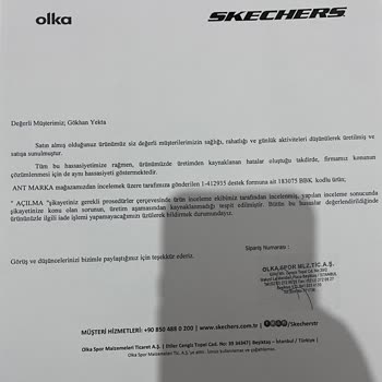 Skechers Ayakkabıda Üretim Hatası Ve Mağaza Süreci