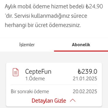 Vodafone Hattımdan İzinsiz Ücret Kesintisi