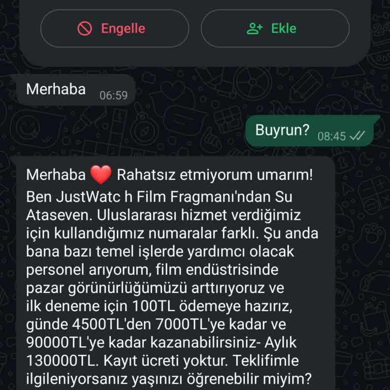 WhatsApp Üzerinden Gelen Şüpheli Mesaj Ve Güvenlik Endişesi