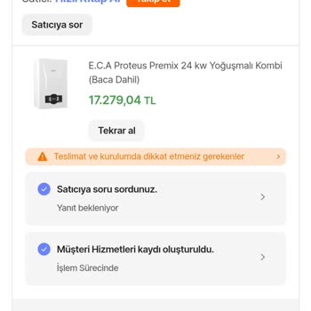 Hepsiburada'dan Kombi Siparişimde Mağduriyet