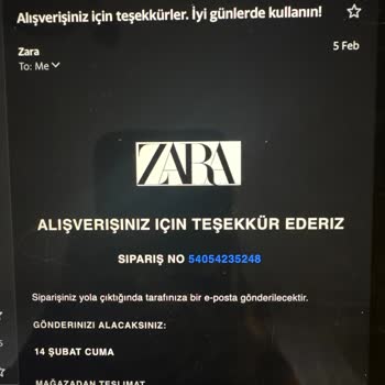 Zara Online Sipariş Teslimat Sorunu
