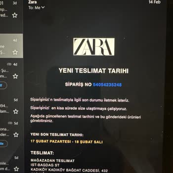 Zara Online Sipariş Teslimat Sorunu