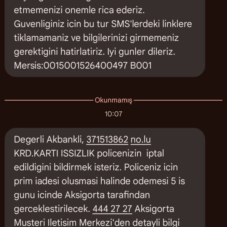 Onaysız İşlem Ve Beklenmedik Mesaj Sorunu