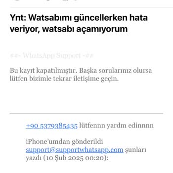 WhatsApp Yedekleme Sorunu Ve Destek Eksikliği