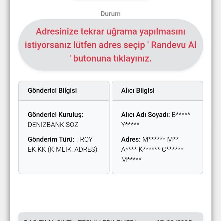 Kuryenet Acentesi Kart Teslim Sorunu