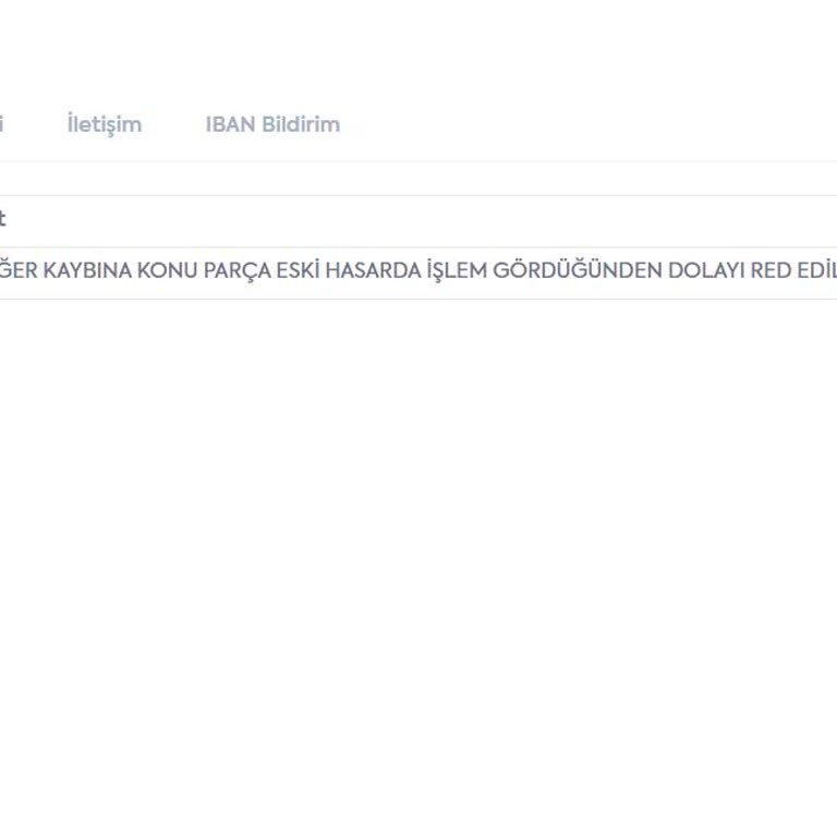 Değer Kaybı Başvurumun Haksız Değerlendirilmesi