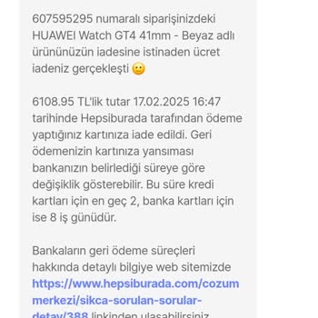 Hepsiburada'nın Geciken Ücret İadesi Ve Yanıltıcı Bilgilendirme