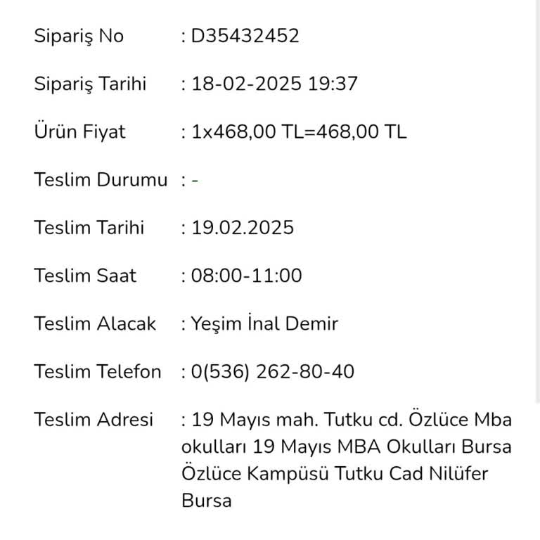 Zamanında Teslim Edilmeyen Sipariş Mağduriyeti
