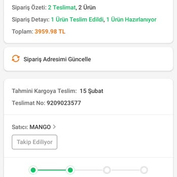 Trendyol'dan Aldığım Mango Kaban Hala Hazırlanıyor