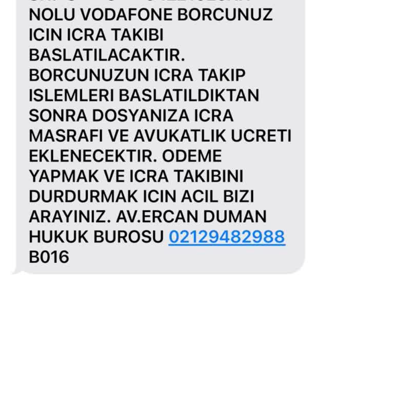 Vodafone'dan Haksız Fatura Ve Tehdit İddiası