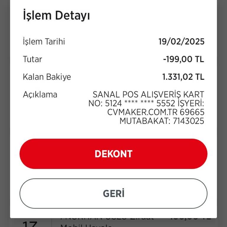 Cvmaker.tr'den İzinsiz Para Çekimi Şikayeti