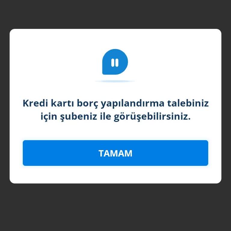 Uzaktan Erişimle Kart Borcu Yapılandırma Sorunu