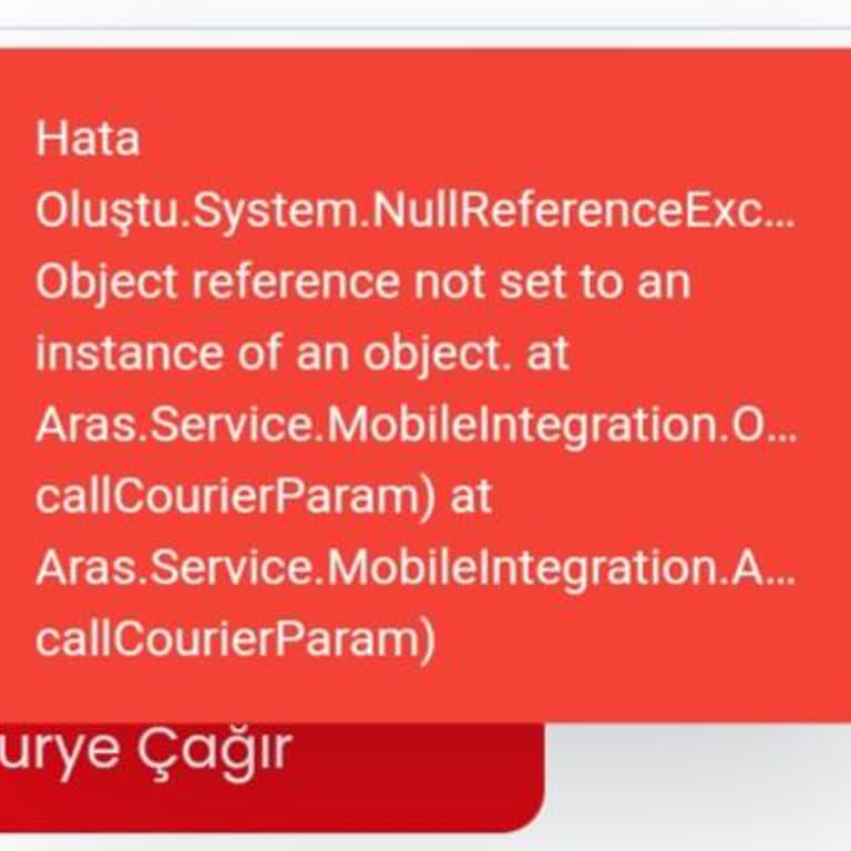 Kurye Çağırma Ve Doğrulama Kodu Sorunu
